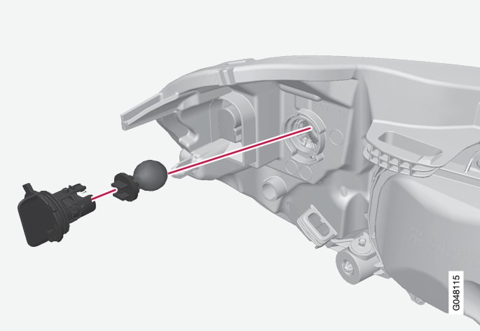 P3-1320-XC60 Direction indicator bulb replacement