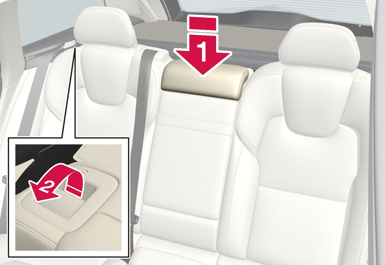 P5-1817-V90-Rear seat-Manually folding