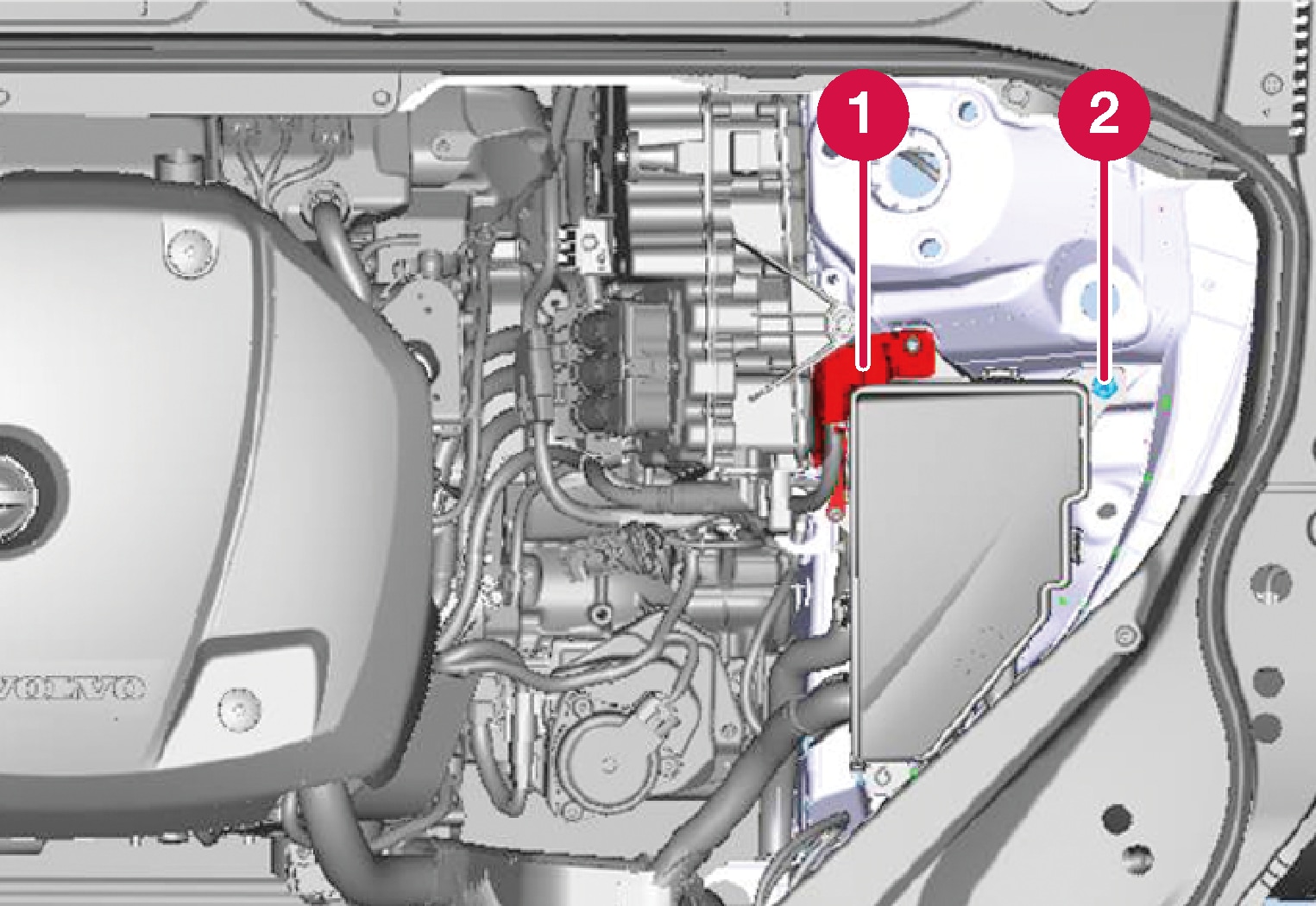 P5-1519-XC90 Hybrid Starter battery charging points