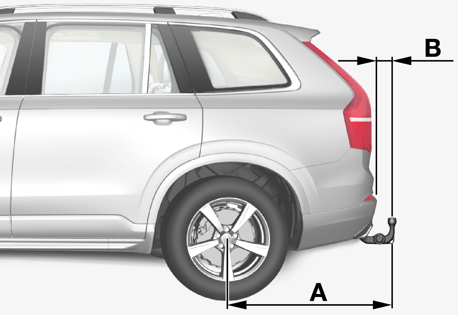 P5-1507 Tow bar specification side view