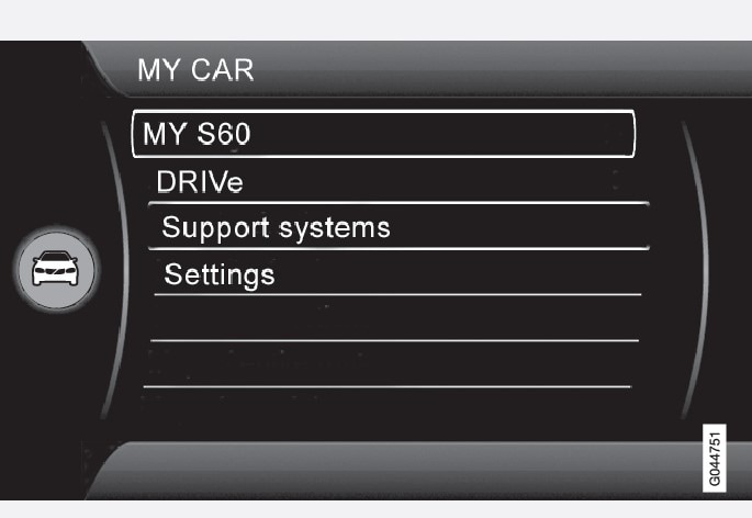 P3-1046-s60 Meny MyCar (w/ DRIVe)