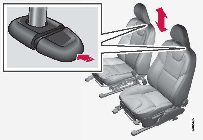 P4-1220-Y55X To adjust head restraint in front seat
