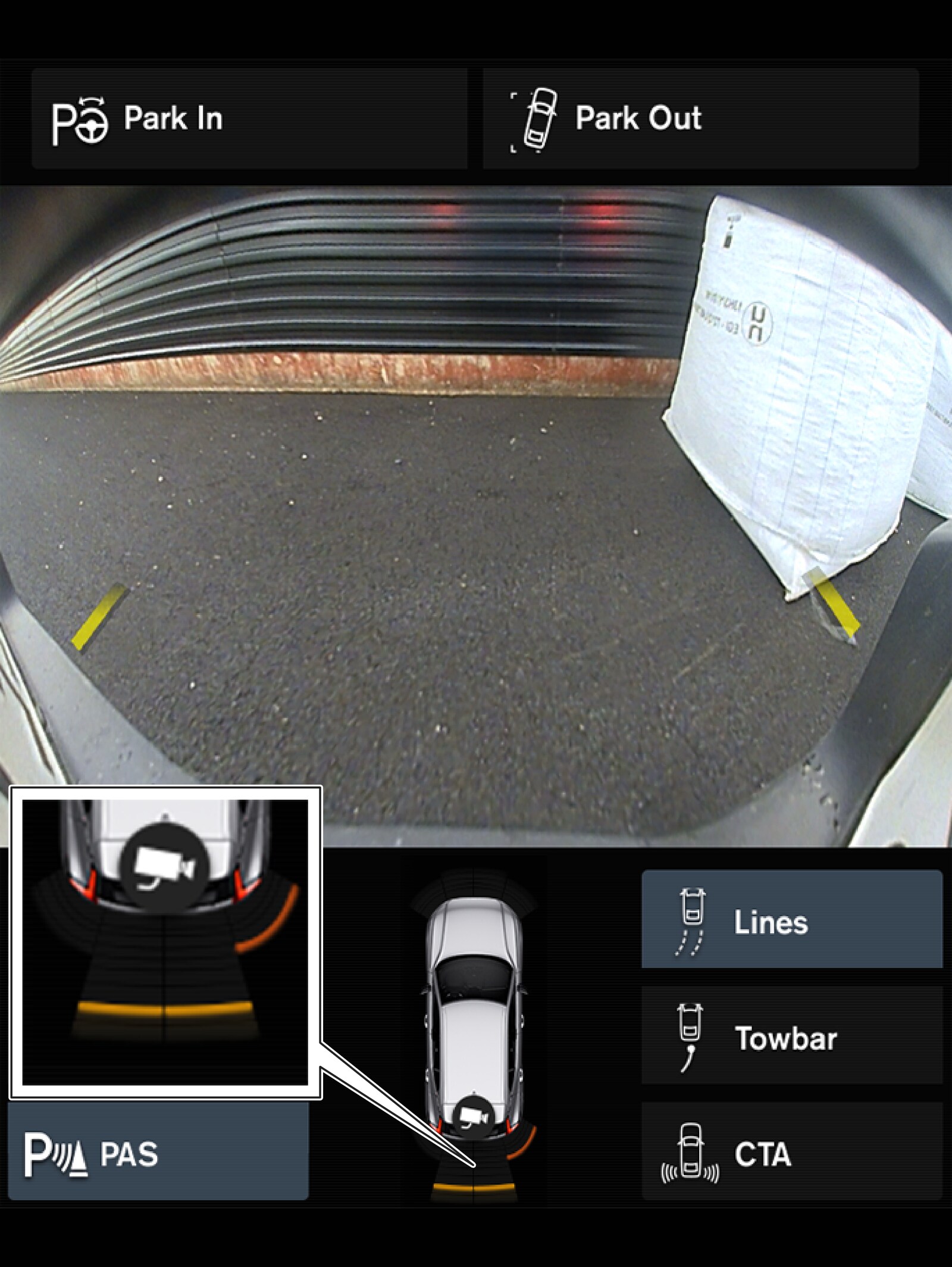 P5+6-1746 - Park Assist Camera, sensor fields backwards