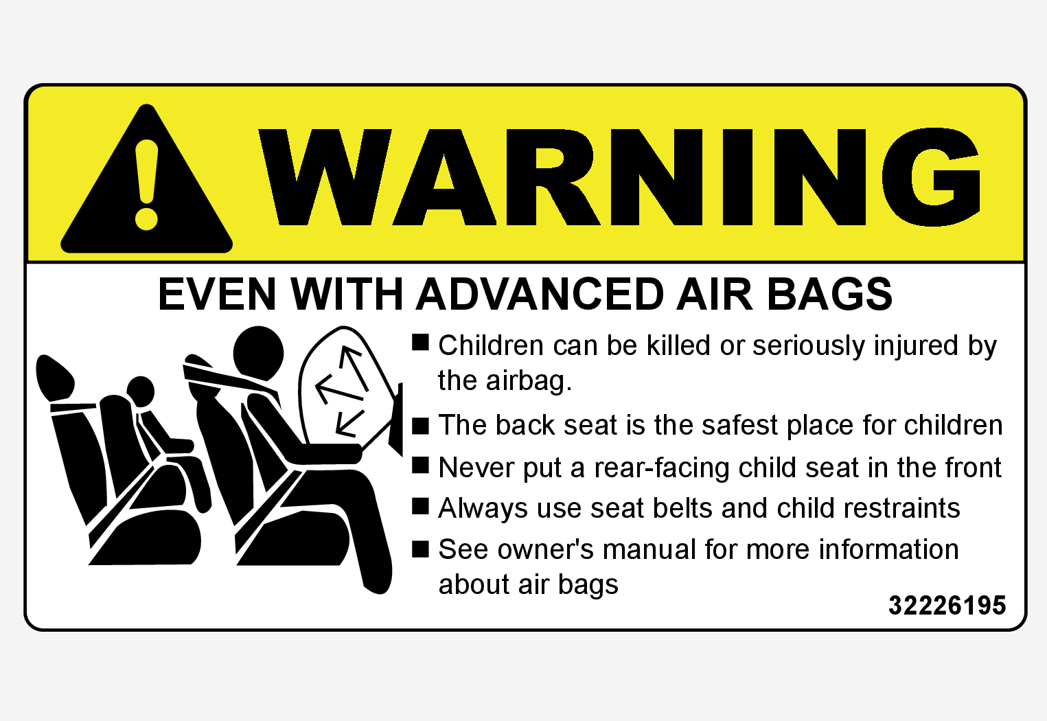 PS-1926-Decal children airbag