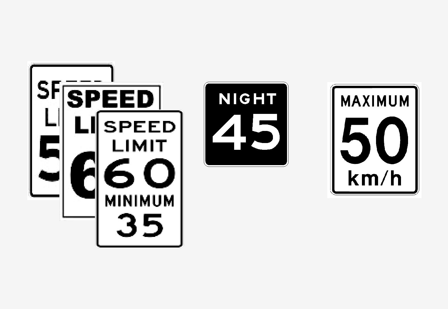 PS-1926-Road Sign Information readable traffic signs (USA)