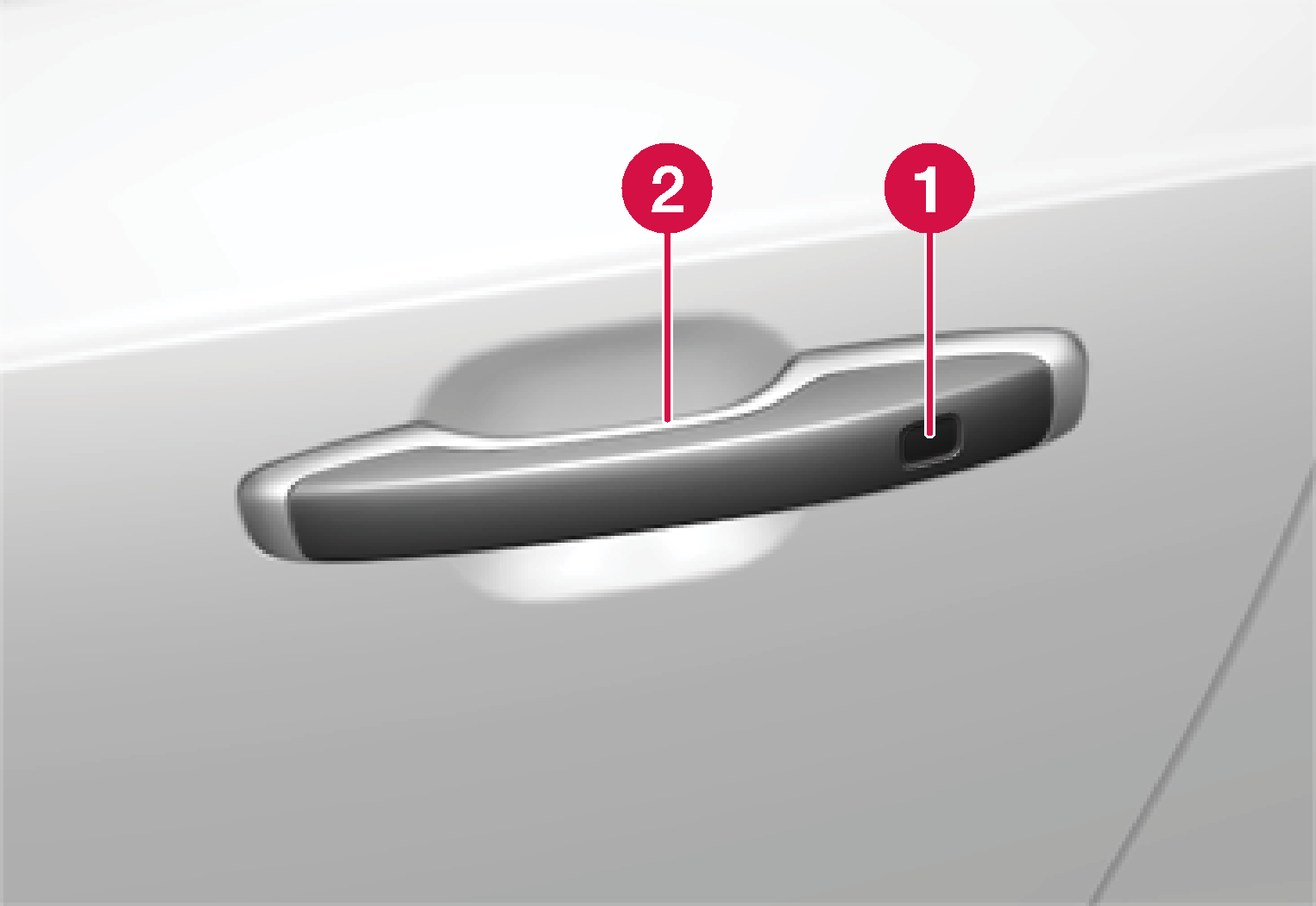 P5-1519-Door handle with Touch-sensitive areas