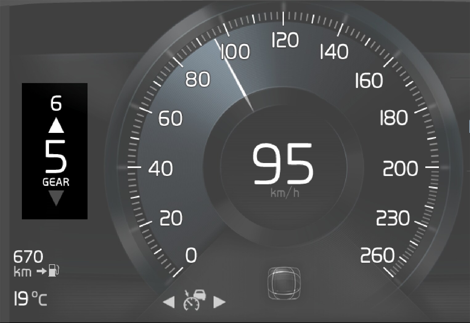 P5-1646-S90-gear shift indicator 8 inch driver display