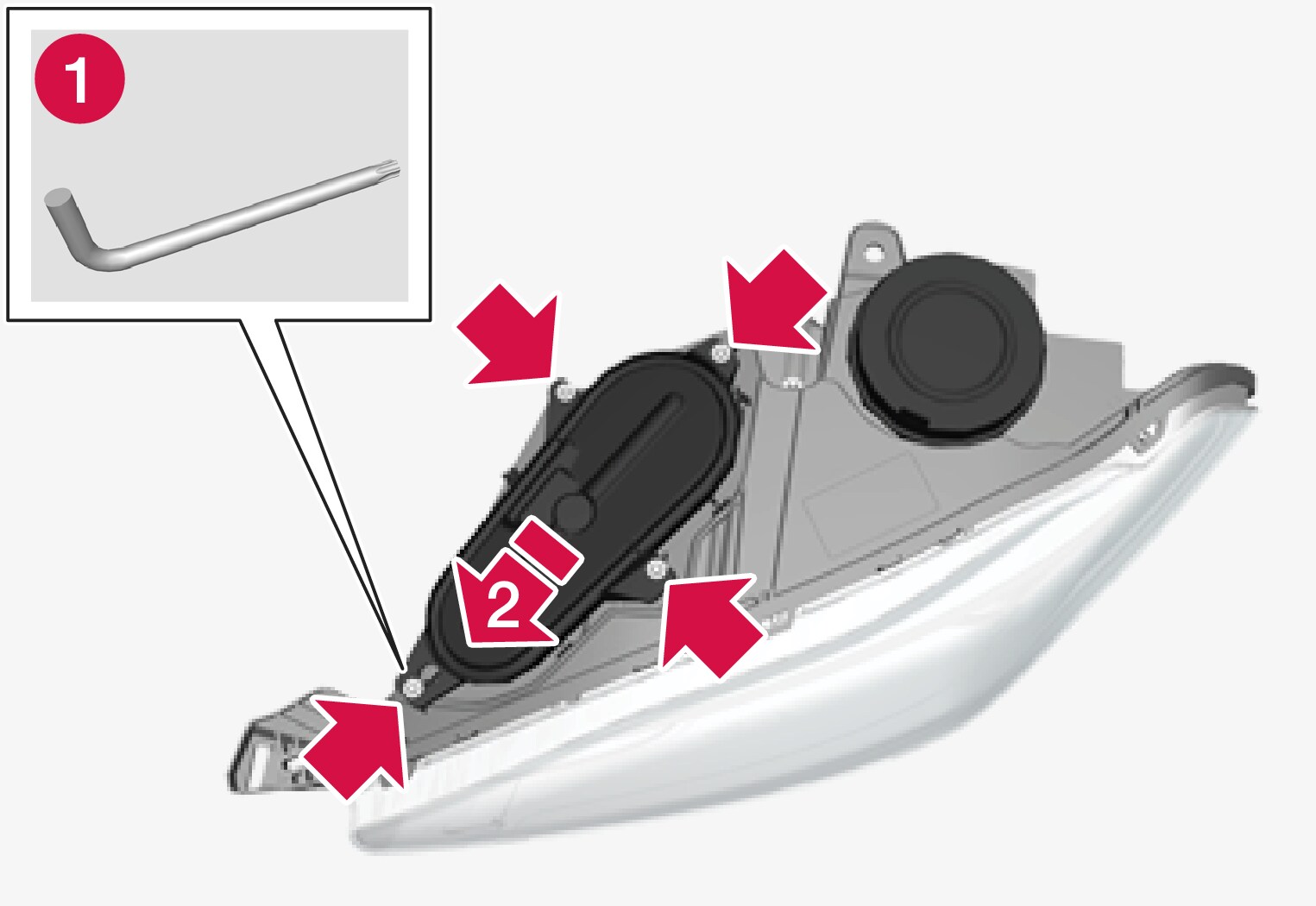 P5-1507 Lamp cover removal