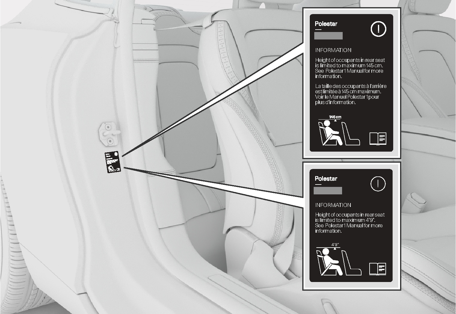 PS-1939-Decal rear seat occupant-US/CAN