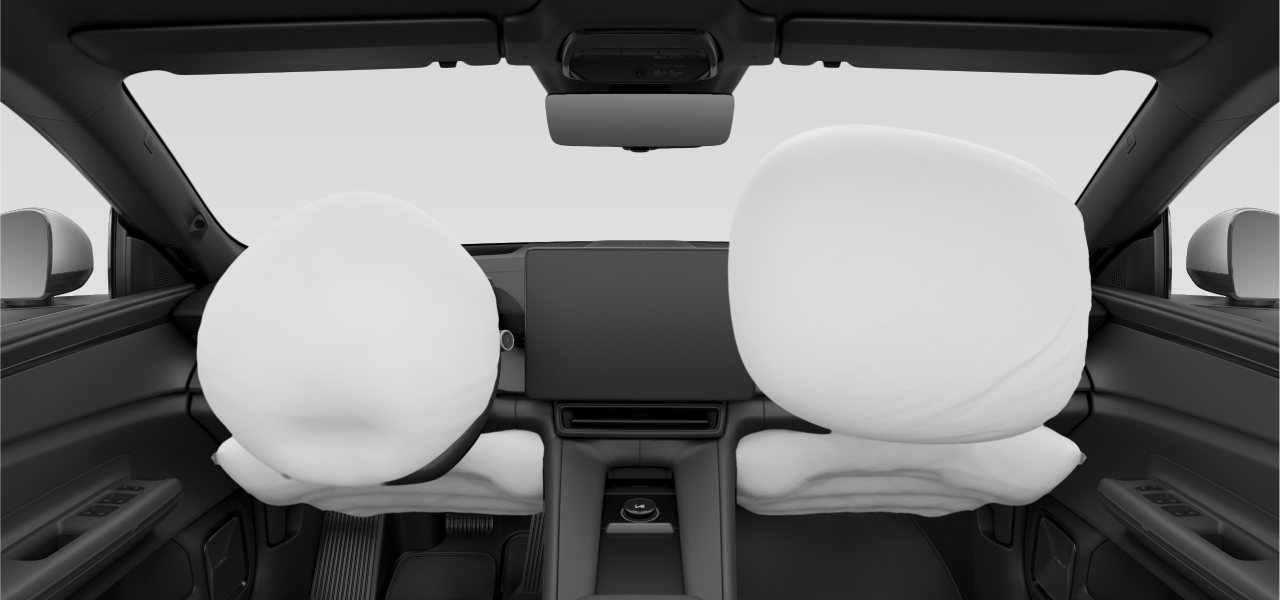 Front airbag placement
