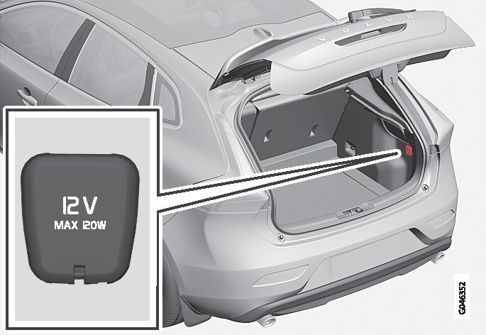 P4-1220-12-volt socket in the cargo area