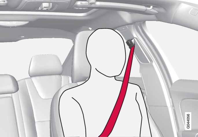 Correctly fitted seatbelt.