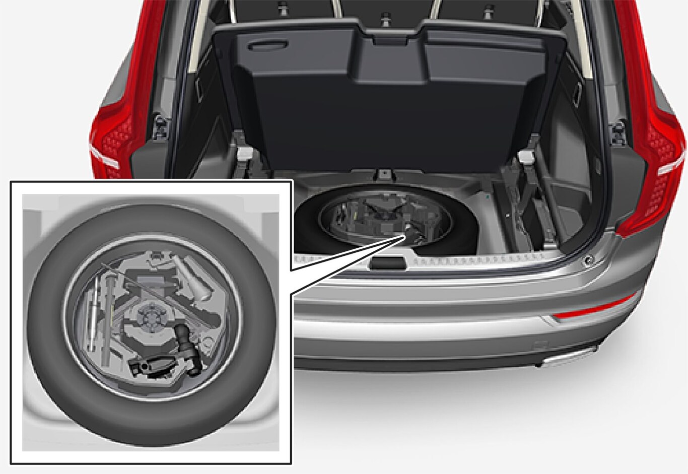 P5-1507-XC90-USA-detachable trailer hitch storage