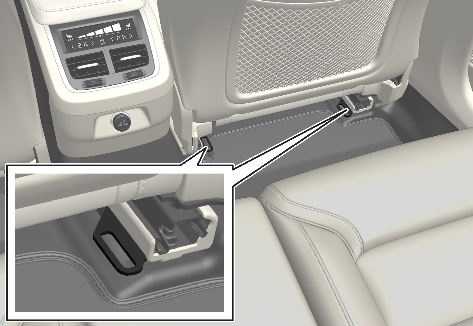 P5-1617-S90/V90–Safety–Lower tether position rear