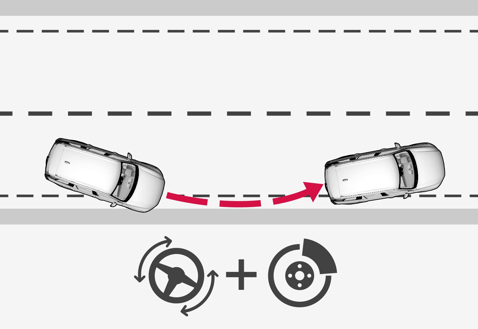 P5-1617-S90/V90-Lane keeping aid, steering assistance with brake intervention 2