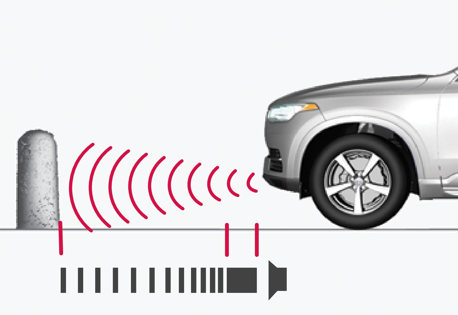 P5-1507-Park Assist, warning signal front