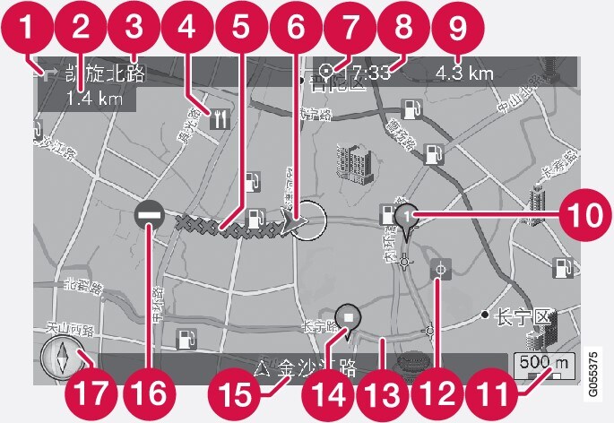 P3/P4-1517-Navi-Chn-Text and symbols on the map