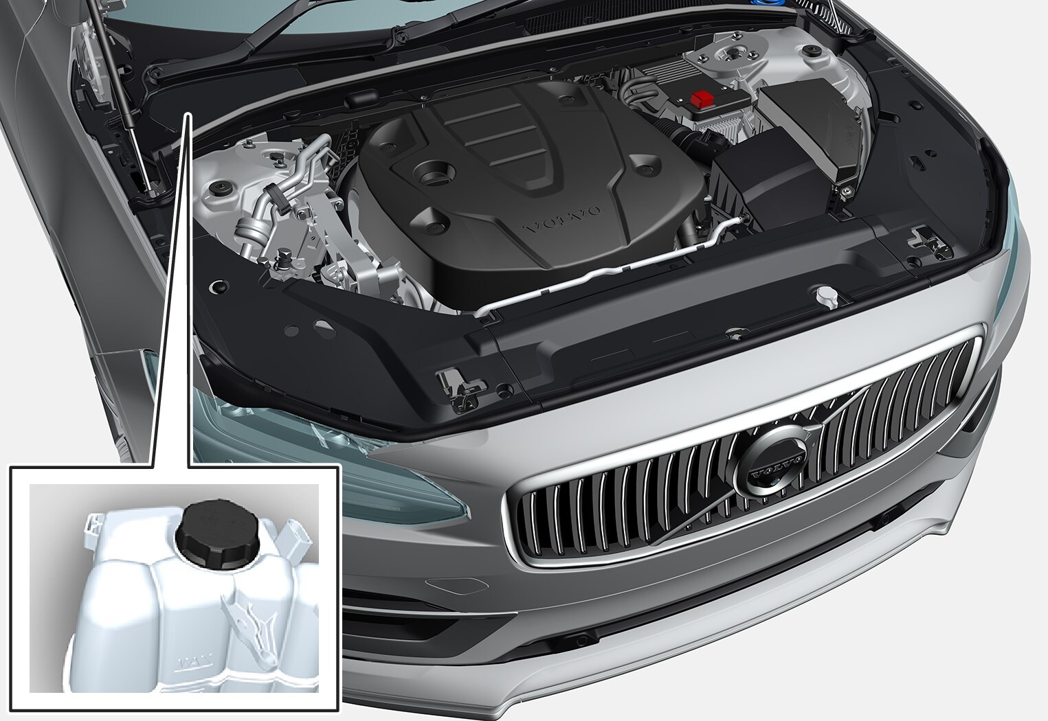 P5-1617-S90/V90 RHD Overview engine coolant