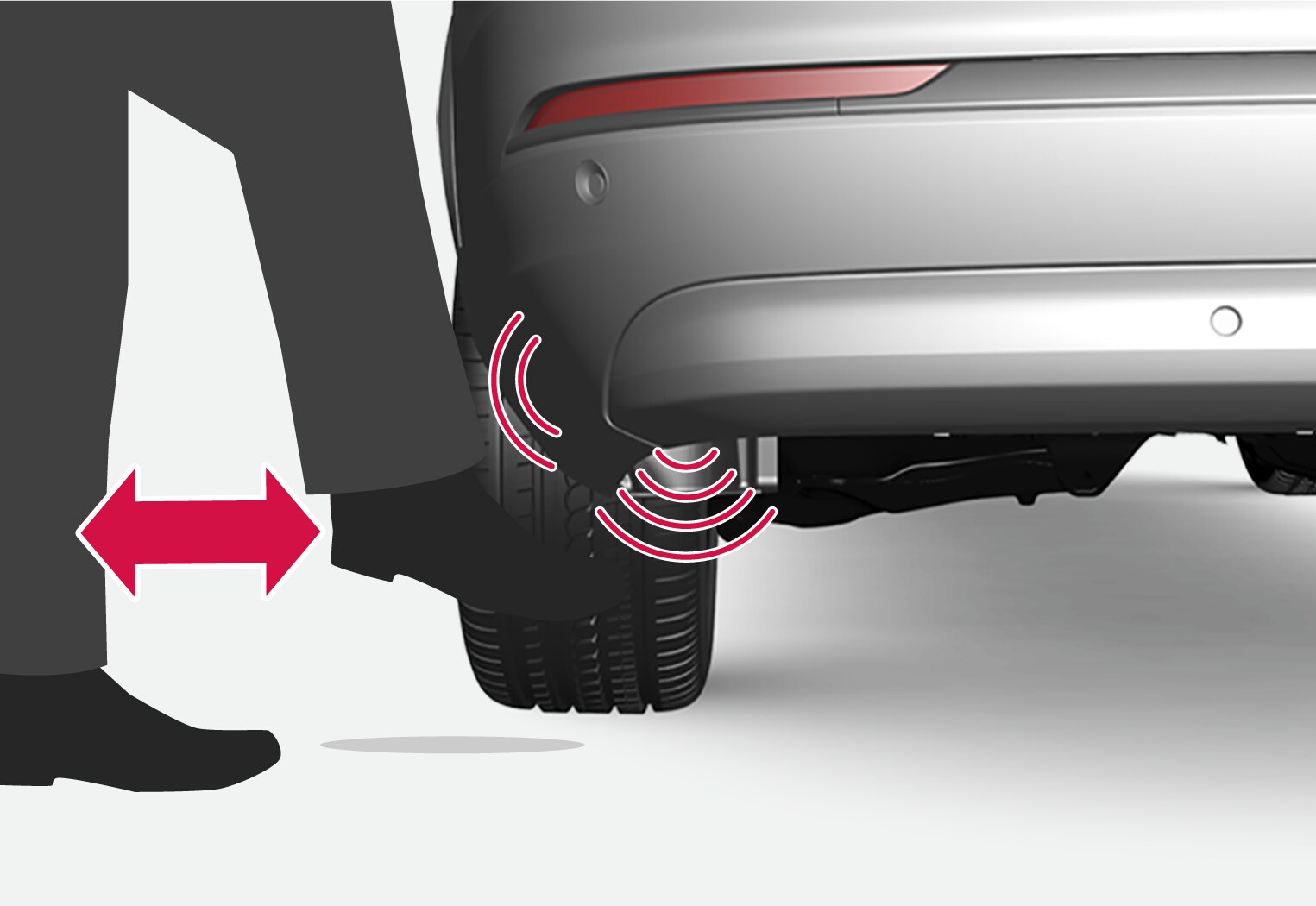 P5-2122-Open tailgate with foot movement with skid plate