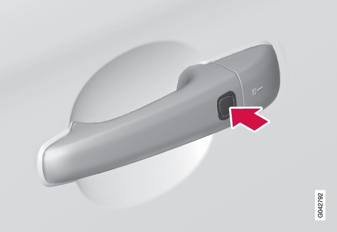 Cars with the keyless system have a button on the outside door handles.