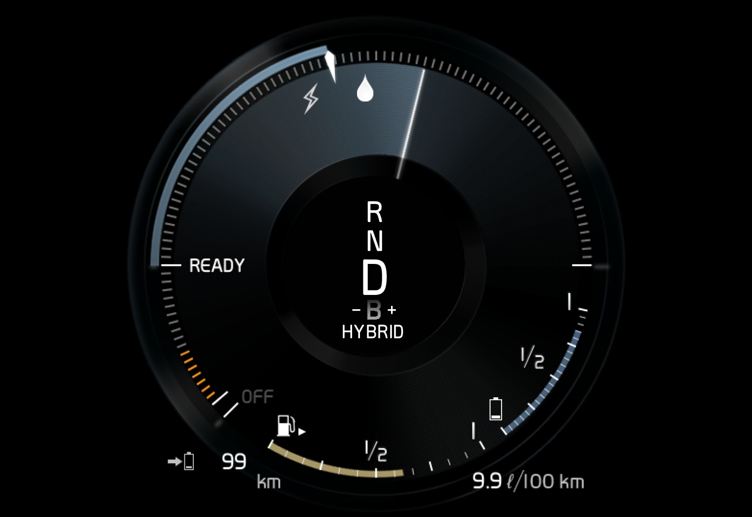 P5P6-1917-Hybrid meter, changed values, engine running