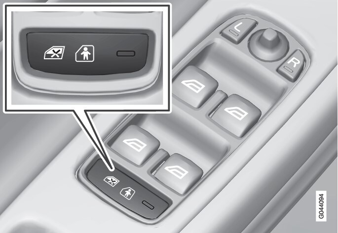 Control panel driver's door.