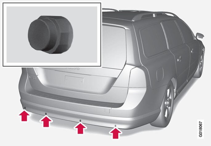 Sensor location, rear.