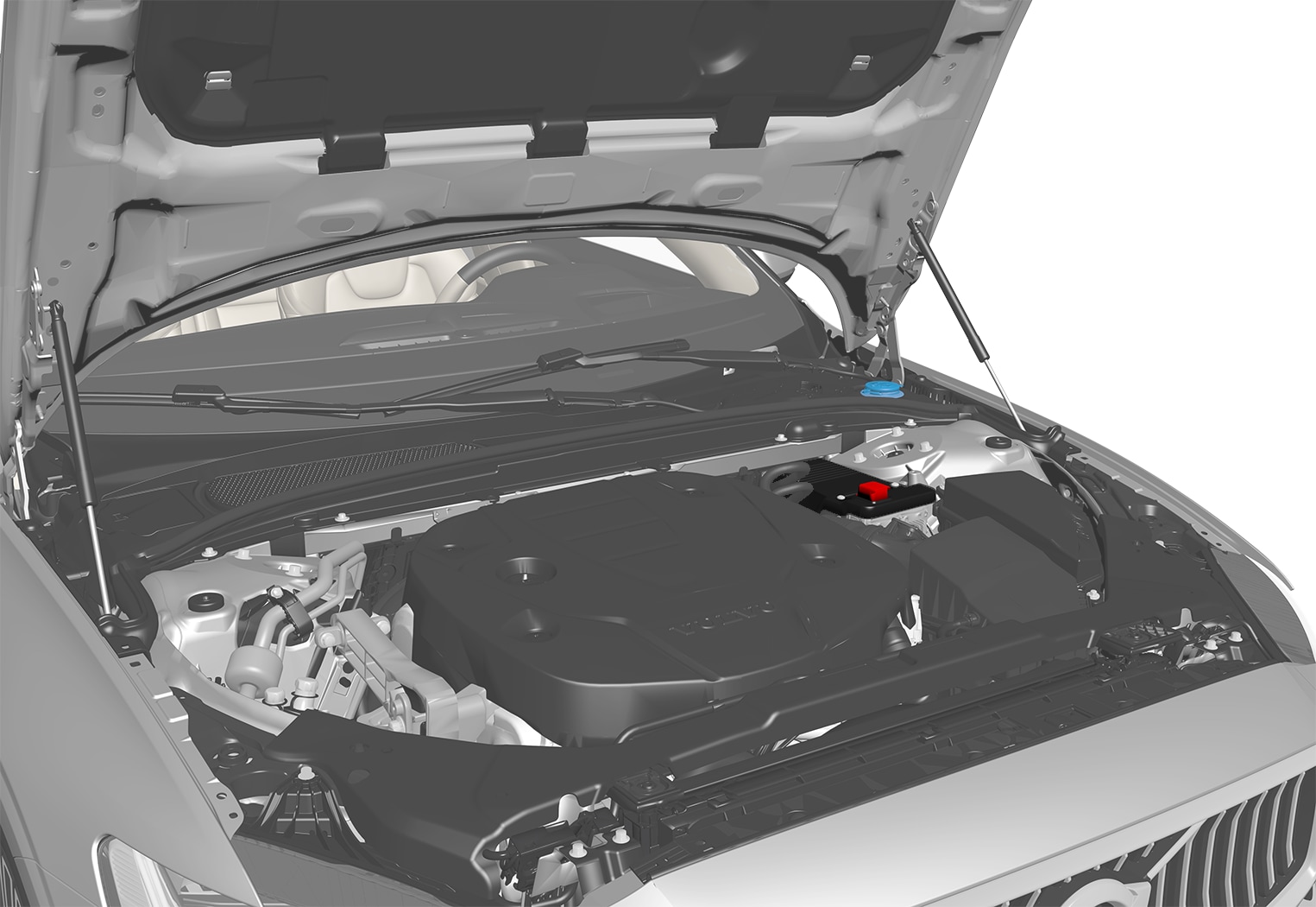 P5-1817-S/V60-Support battery in engine compartment