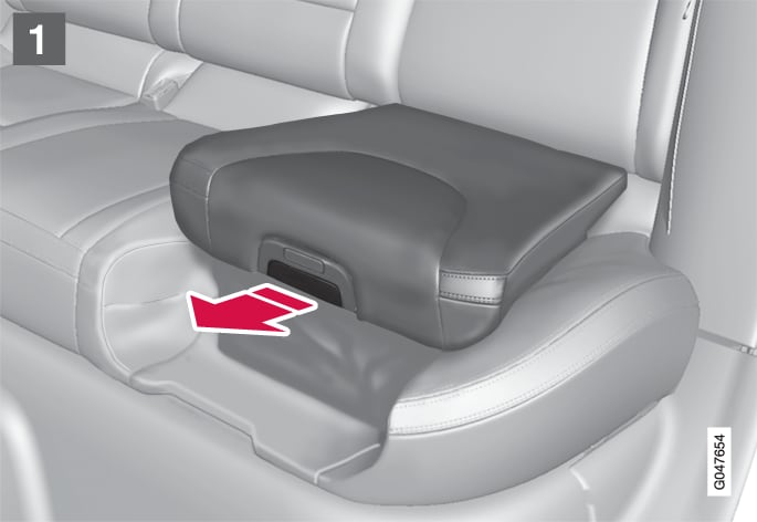 P3-1246-XC60 V60 V60H Integrated child seat, closing, ill 1