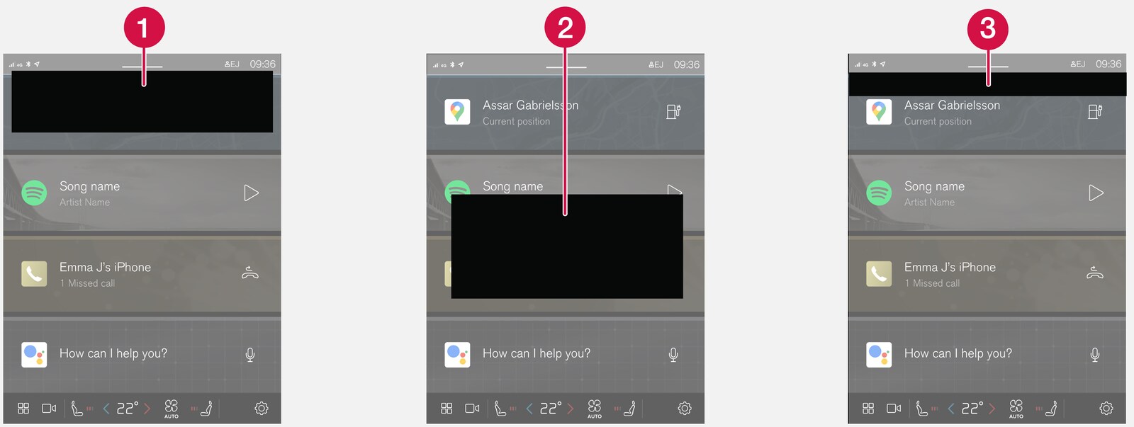 iCup-2037- Notifications in center display