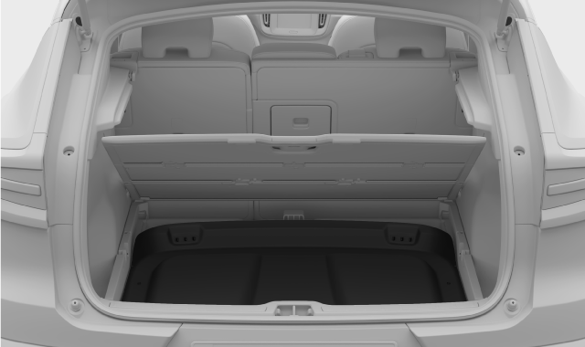 Stored parcel shelf