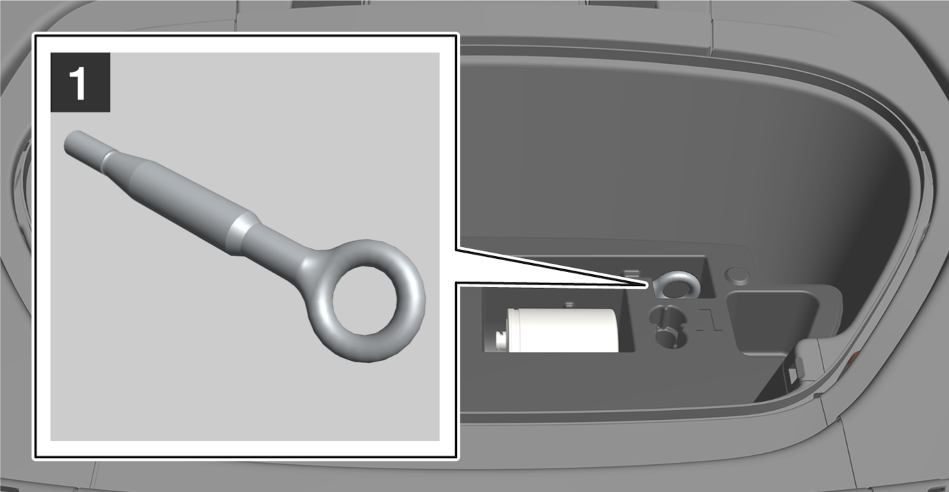 P6-2037-XC40BEV-Towing eye, storage step 1