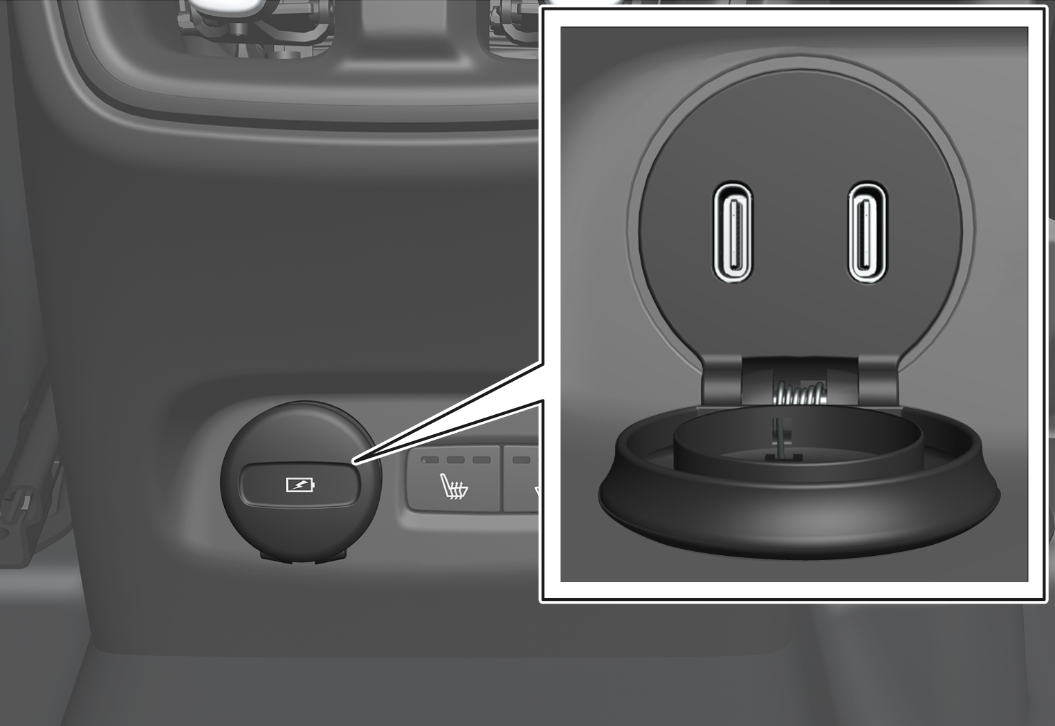 P6-2037-Interior - USB-C outlet in tunnel console