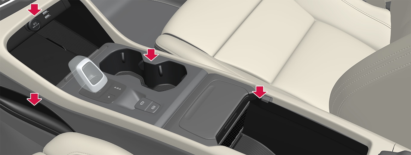 P6-1917-XC40/H-Tunnel console storage