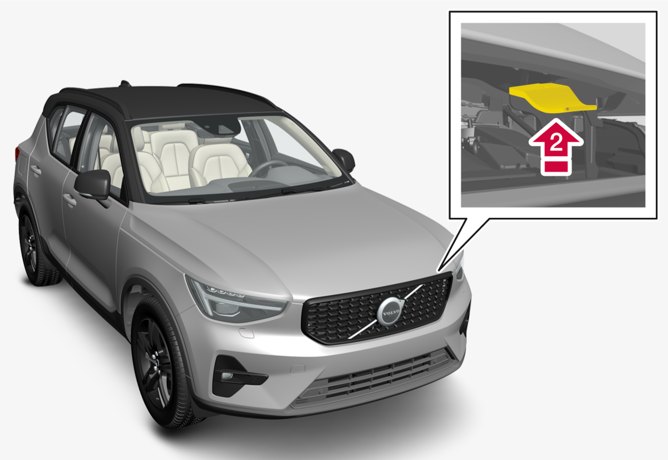P6-2222-XC40-Opening hood with outer handle