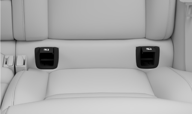 Rear seat ISOFIX attachment points