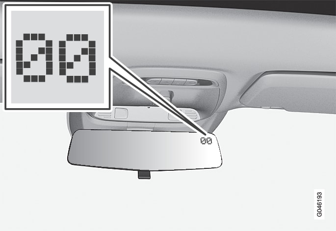 P4-1220-Y55X Rearview mirror with integrated compass display