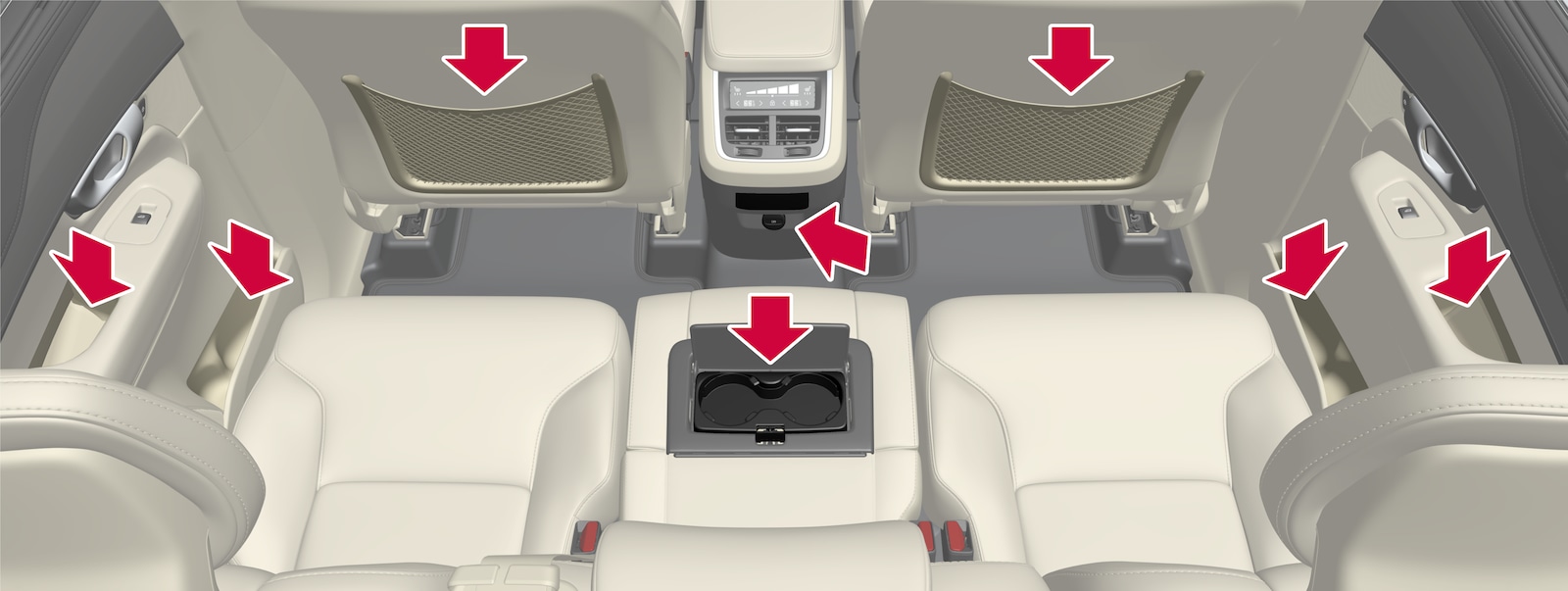 P5-2222-XC90+XC90H-Overview interior second seat row-7 seats