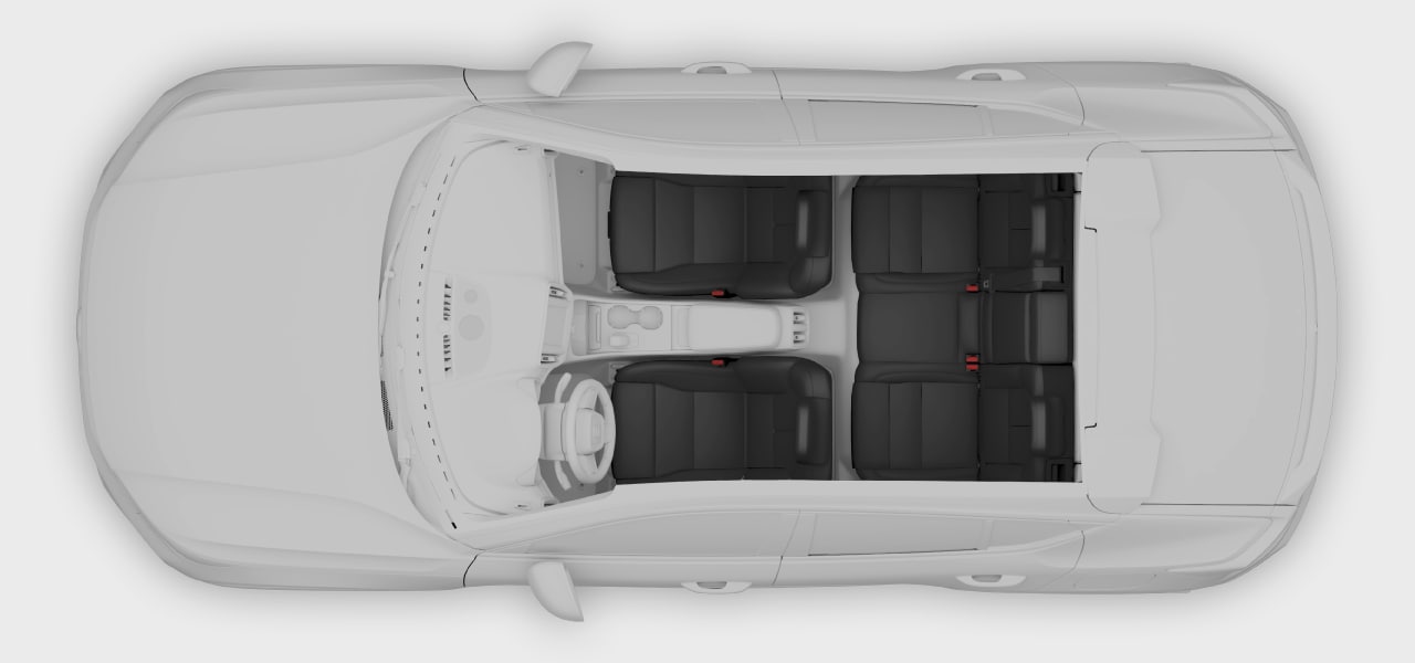 Seat position overview for left-hand drive