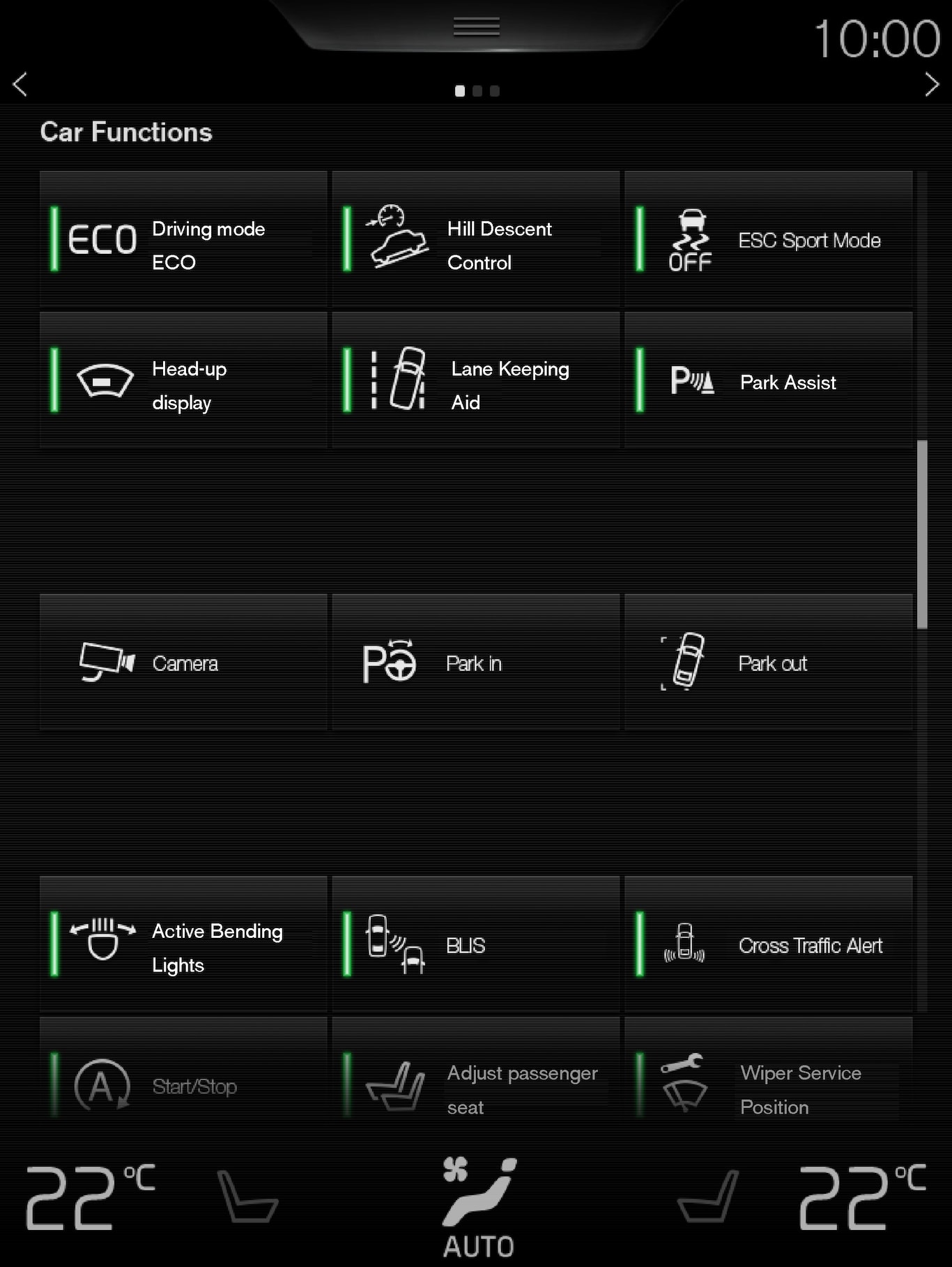 P5-15w46-Car functions pane