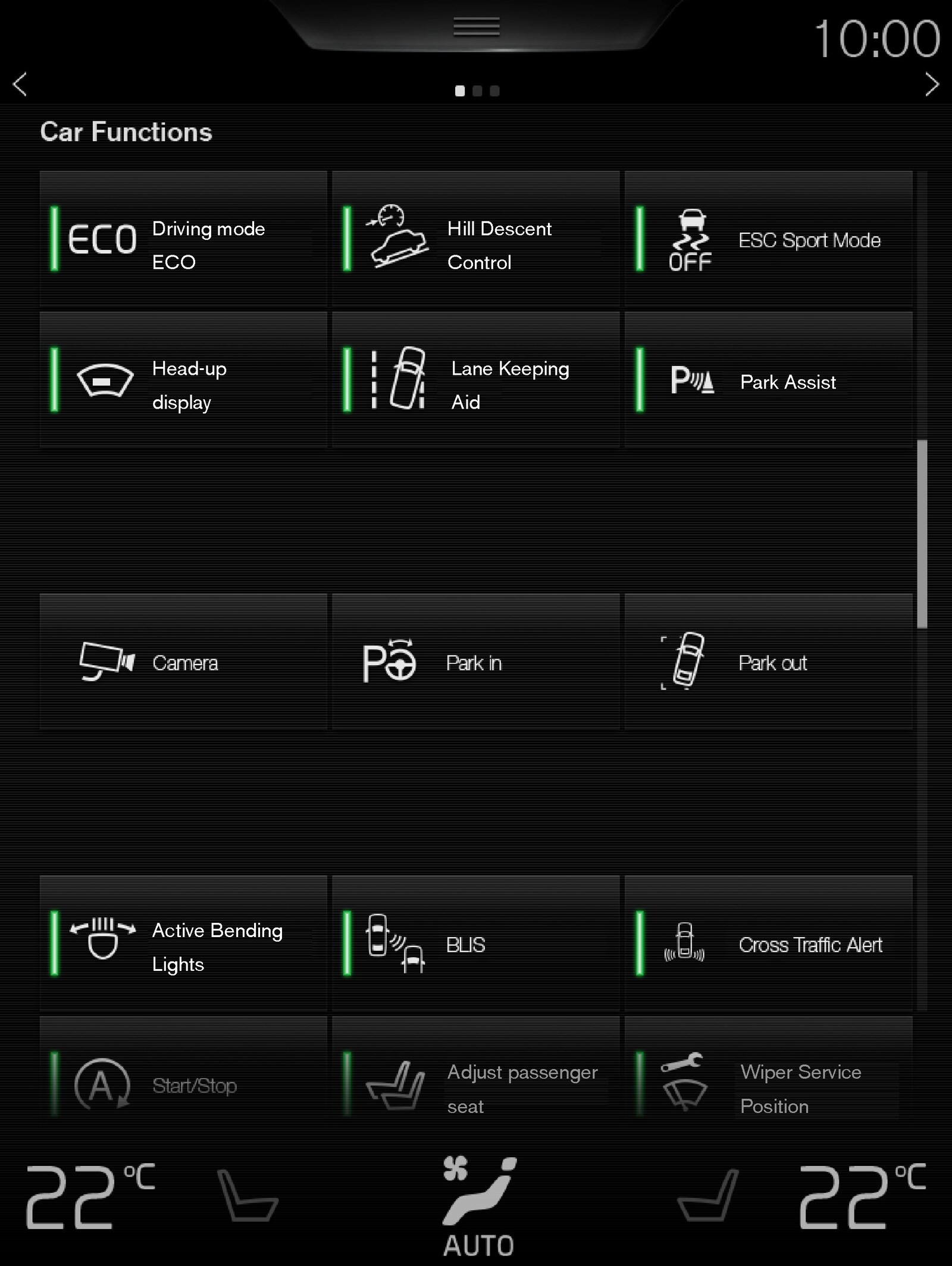 P5-15w46-Car functions pane