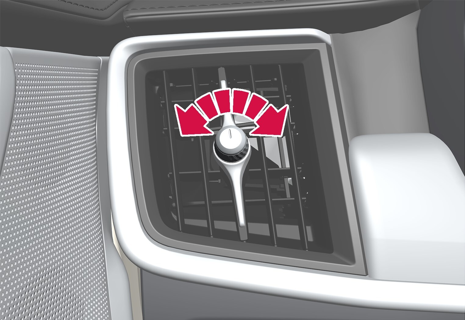 P5-1617-S90/V90–Climate–Air vent open and close front