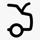 P5-1507 Remote key icon for trunk unlock/release/open/close