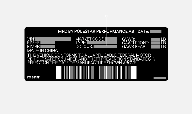 US paint color code on product label