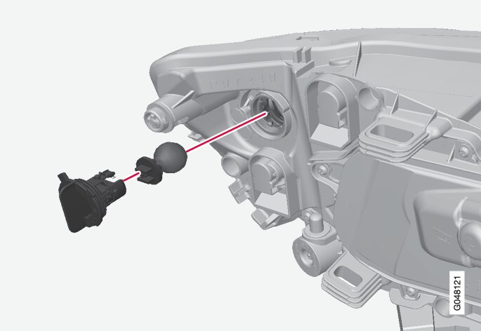 P3-1320-S60/V60/V60H Direction indicator bulb replacement