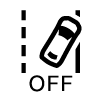 Lane keeping aid off symbol