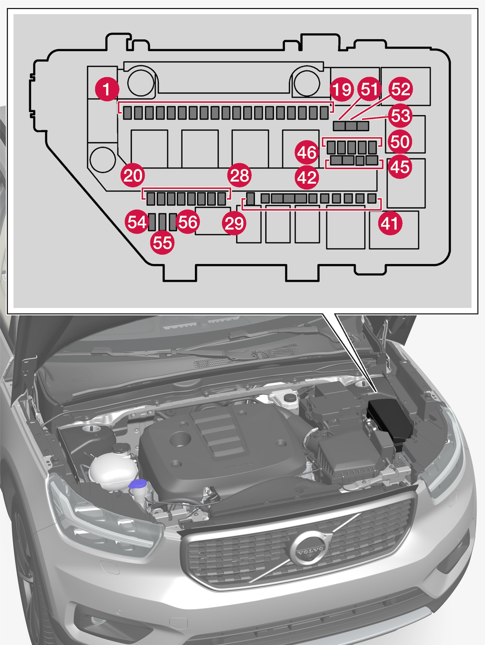 P6-1746-XC40-EJB Engine fuse box