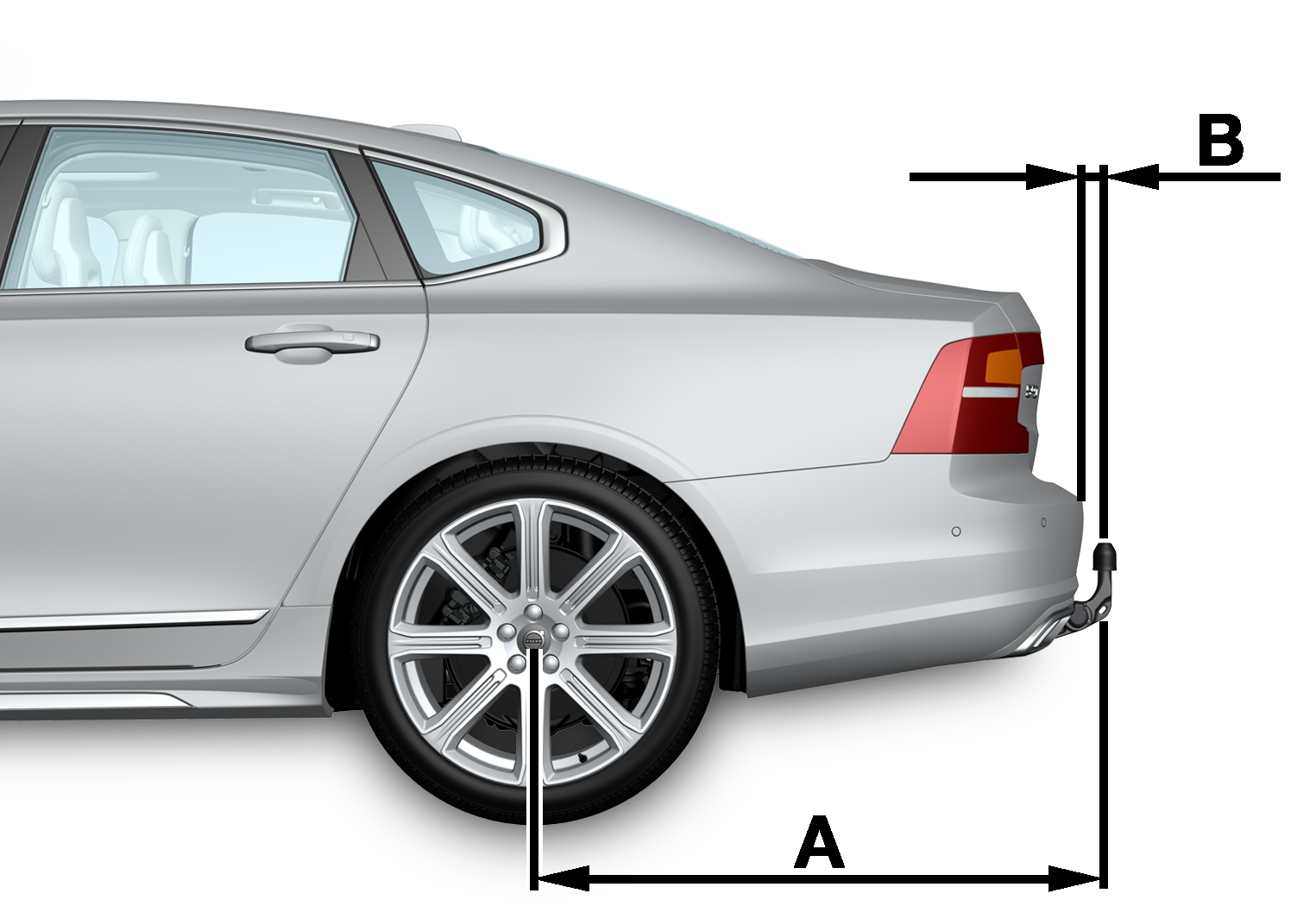 P5-1617-S90-towbar specifikation side view