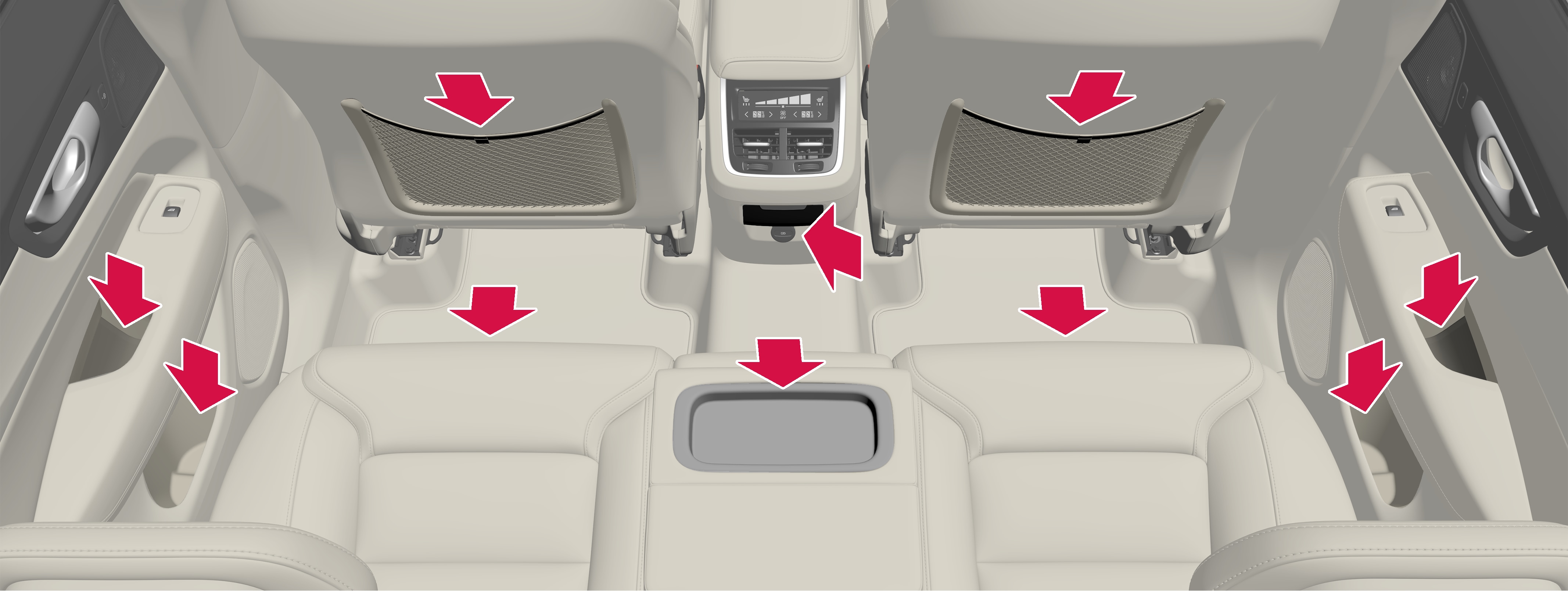 P5-2017-S/V90-Interior-Overview rear seat row
