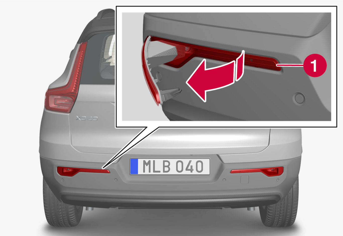 P6-2222-XC40-Unclasp the rear fog light panel